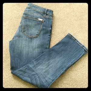 WHBM Slim Crop Light Wash Jeans